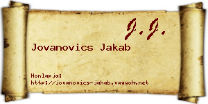 Jovanovics Jakab névjegykártya