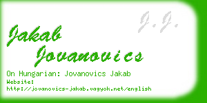 jakab jovanovics business card